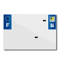 PLASTIC STRIP FOR PVC LICENSE PLATE WITH BUSINESS NAME (MOTORBIKE FORMAT 210X145)-DEPT 86/EUROPE (SOLD PER UNIT)