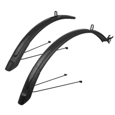 MUDGUARD FOR URBAN/TREKKING - on stays  26/28'' POLISPORT EXPANDER BLACK Wd 51mm - Adjustable length (PAIR- rear+front) COMPATIBLE V/BRAKE or DISC