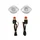 ECLAIRAGE DECO REPLAY CAT'S-EYES OVALE TRANSPARENT/BLANC AMPOULE ORANGE (L 71mm / H 36mm / L 12mm) **