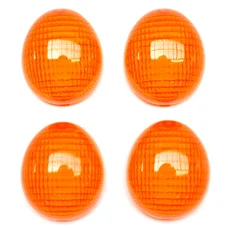 CABOCHON CLIGNOTANT SCOOT ADAPTABLE PEUGEOT 50 LUDIX, TKR FURIOUS, XP6 AV+AR ORANGE (x4)  -REPLAY-