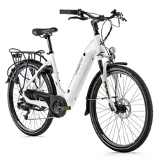 VELO ELECTRIQUE/VAE CITY 26 LEADER FOX LOTUS MIXTE BLANC 7V MOTEUR ROUE AR BAFANG 36V 45Nm BATTERIE 15Ah (18'' - H46cm - TAILLE M - POUR ADULTE DE 168cm à 178cm)