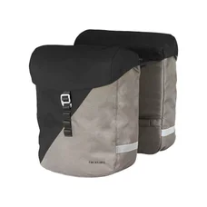 SACOCHE ARRIERE VELO DOUBLE RACKTIME VIDA 2.0 24L NOIR ET PIERRE (43x14x36cm) - COMPATIBLE SYSTEME RACKTIME SNAPIT 2.0 (NOUVELLE VERSION APRES 2021 MONTE CHEZ SCOTT)