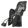 PORTE BEBE/SIEGE ENFANT ARRIERE POLISPORT A FIXER SUR CADRE JOY NOIR COUSSIN GRIS (9 A 22Kgs) COMPATIBLE 29"  HOMOLOGUE EN 14344