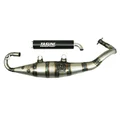 POT SCOOT YASUNI R VERNI POUR PIAGGIO 50 ZIP 2T, TYPHOON, NRG/GILERA 50 STALKER, RUNNER, DNA  (SILENCIEUX NOIR)  -TUB420B-