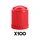 BOUCHON DE VALVE MOTO/SCOOT/CYCLO STANDARD PLASTIQUE ROUGE  (VENDU PAR 100)  -SELECTION P2R-