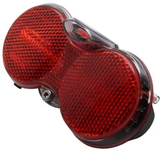 ECLAIRAGE VELO A PILE ARRIERE HERRMANS GOGGLE XI SUR PORTE-BAGAGE NOIR ENTRAXE 80mm (SUR CARTE) LIVRE AVEC 1 PILE AAA