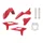 FAIRINGS/BODY PARTS FOR BETA 125, 250, 350, 390, 400, 480 RR 2 Stroke, 4 stroke 2020> Red/White - (OEM color)  (8 parts kit)   -POLISPORT-