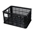 PLASTIC CRATE - BASIL BLACK 40Lt (recycled plastic) ON FRONT or REAR (50x36x27cm)