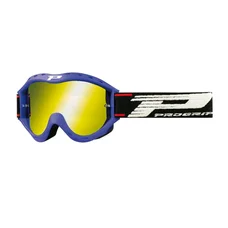 MASQUE/LUNETTES CROSS PROGRIP ENFANT 3101 FL ATZAKI BLEU ECRAN MIROIR ANTI-BUEE/ANTI-UV