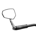 RETROVISEUR VELO GAUCHE OU DROIT ERGOTEC M-77 PLASTIQUE/ALU NOIR COMPATIBLE TROTTINETTE (MIROIR 120 x 80 x 55 mm) (ADAPTATEUR NON INCLUS REF 185789)