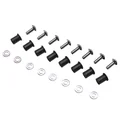VIS DE BULLE/CARROSSERIE REPLAY ALU TETE BOMBEE M5X16 ARGENT + RONDELLES PLASTIQUES + BOUCHONS CAOUTCHOUC (KIT VISSERIE 8 PIECES)