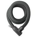 ANTIVOL VELO CHAINE A CLE ABUS YARNIT 4004K DIAM 24 mm LONGUEUR 140 cm AVEC SERRURE INTEGREE NOIR -NIVEAU SECURITE 7