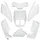 CARROSSERIE/CARENAGE SCOOT ADAPTABLE MBK 50 OVETTO 2011> COMPTEUR DIGITAL/YAMAHA 50 NEOS 2011> COMPTEUR DIGITAL  BLANC BRILLANT (KIT 7 PIECES)  -P2R-