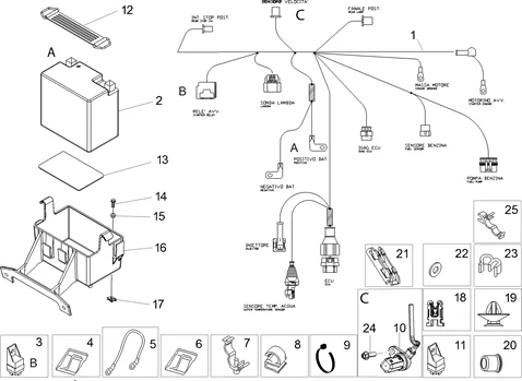 Circuit electrique arrière