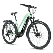 VELO ELECTRIQUE/VAE VTC 28 LEADER FOX BARNET 2025 FEMME VERT D'EAU 9V MOTEUR CENTRAL BAFANG M510 36V 95Nm BATTERIE 20Ah (18'' - H46cm - TAILLE M - POUR ADULTE DE 168cm à 178cm)