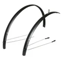 GARDE BOUE CITY/VTC TRINGLES 28'' STRONGLIGHT ALU R'LIGHT 41mm NOIR MAT (PAIRE) AVEC FIXATION CLASSIC TRINGLES INOX