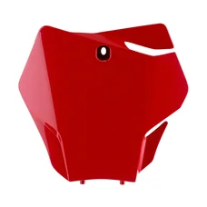 MX FRONT NUMBER PLATE - POLISPORT FOR GAS GAS 125 MC 2021>, 250 EC F 2021>, 250 MC F 2021>, 300 EC F 2021>, 450 MC F 2021> RED