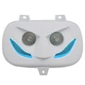 DOUBLE OPTIQUE SCOOT REPLAY RR8 POUR MBK 50 BOOSTER 1999>2003/YAMAHA 50 BWS 1999>2003 BLANC AVEC LEDS BLEU **
