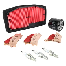 KIT ENTRETIEN MOTO ADAPTABLE TRIUMPH 765 STREET TRIPLE RS 2017>2023 PLAQUETTE METAL FRITTE (PACK 8 PIECES) -SELECTION P2R PREMIUM