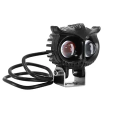 FEU/ECLAIRAGE ADDITIONNEL LED ORIENTABLE DOUBLE OPTIQUE DIAM EXT 67mm ALU NOIR  -P2R-  **