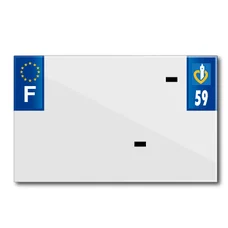 PLASTIC STRIP FOR BLANK PVC LICENSE PLATE (MOTORBIKE FORMAT 210X130)-DEPT 59/EUROPE (SOLD PER UNIT)