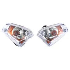 CLIGNOTANT SCOOT ADAPTABLE KYMCO 50-125 AGILITY AVANT TRANSPARENT/NOIR (HOMOLOGUE CE) (PAIRE)  -P2R-