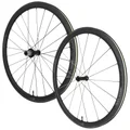 ROUES ROUTE PATIN BLOCAGE 700 MICHE RE.ACT 38 CARBONE NOIR CASSETTE SHIMANO SH 12/11/10V HAUTEUR/PROFIL 38 mm (PAIRE) - TUBELESS READY