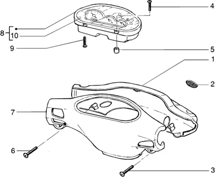 Compteur kilometrique-couvercle du guidon