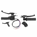 BRAKE HANDLE COMPLETE KIT FOR MOPED PEUGEOT 103 SPX-RCX METALIC - BLACK (PAIR - RIGHT+LEFT)  -SELECTION P2R-