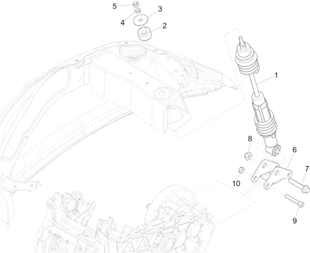 Suspension arrière - Amortisseur/s
