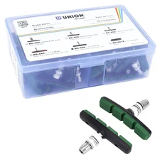PORTE PATIN FREIN POUR VAE/E-BIKE V-BRAKE A VIS DEPORTE MARWI 75mm NOIR/VERT KEVLAR (COFFRET 25 PAIRES)