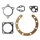 COMPLETE GASKET SET ( 5 GASKETS) FOR SOLEX OLD MODEL  -SELECTION P2R-