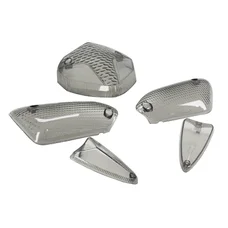 CABOCHON FEU ARRIERE/CLIGNOTANTS SCOOT ADAPTABLE MBK 50 NITRO 2013> / YAMAHA 50 AEROX 2013> AV/AR FUME (KIT 5 PIECES)  -P2R-