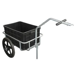 CARGO BICYCLE TRAILER- MAX LOAD 40Kgs (DECK DIMENSIONS L55xl39xH30) WITH 16" PLASTIC WHEELS -  SEATPOST HITCH ATTACHMENT.