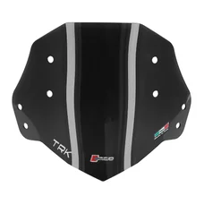 BULLE/SAUTE VENT MOTO POUR BENELLI 502 TRK 2017>2019, TRK X 2018>2019 FUME (SHORT HAUTEUR 330mm)  -FACO-