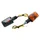 CLIGNOTANT UNIVERSEL REPLAY MINI RECTANGLE A AMPOULE TRANSPARENT/CARBONE (L 81mm / H 38mm / L 37mm) (PAIRE) **