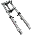 FORK FOR MOPED EBR FOR PEUGEOT 103/MBK 51 (HYDRAULIC - ALU SILVER Ø28mm) (EASY FITTING FOR DISK BRAKE-Centers 60mm) (QUALITY 100% MADE IN ITALY)
