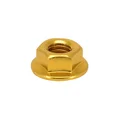 ECROU 6 PANS EPAULE M6 ALU OR (SACHET DE 6 PIECES)  -SELECTION P2R-