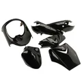 CARROSSERIE/CARENAGE SCOOT ADAPTABLE PEUGEOT 50 VIVACITY 1998>2007 NOIR BRILLANT (KIT 6 PIECES)  -P2R-