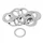 BACK WASHER FOR VARIATOR - FOR PEUGEOT 50 KISBEE 4 Stroke, V-CLIC 4 Stroke/KYMCO 50 AGILITY 4 Stroke/SCOOTER 50 CHINESE 4 Stroke GY6, 139 QMB (Ø 14x20mm) (SET WITH 30 WASHERS)  -SELECTION P2R-