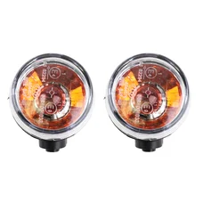 CLIGNOTANT SCOOT ADAPTABLE KYMCO 50-125 AGILITY ARRIERE TRANSPARENT/NOIR (HOMOLOGUE CE) (PAIRE)  -P2R-