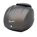 TOP CASE 36L AVEC DOSSERET ORIGINE PIAGGIO 125-300 VESPA GTS 2022>OTTIMISTA GRIS MAT (G22) - CM273383-