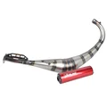 POT 50 A BOITE YASUNI R2 VERNI POUR DERBI 50 SENDA/BETA 50 RR/RIEJU 50 MRT, SMX, MRX, RR/MBK 50 X-LIMIT/YAMAHA 50 DTR/FANTIC 50 XE, XM (PASSAGE BAS) (SILENCIEUX ROUGE)  -TUB810TE-