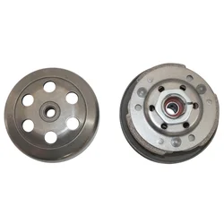 EMBRAYAGE SCOOT ADAPTABLE PEUGEOT 50 TKR, TREKKER, SPEEDFIGHT/PIAGGIO 50 ZIP 2T ET 4T, TYPHOON, NRG, FLY 2T ET 4T, VESPA LX 2T ET 4T/GILERA 50 STALKER, RUNNER -DIAM 107-  AVEC CLOCHE  -P2R-