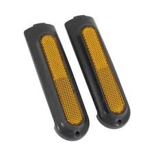 CACHE VIS DE ROUE ARRIERE POUR TROTTINETTE XIAOMI MI 4 PRO NOIR (CATADIOPTRE ORANGE) (VENDU PAR 2)   -SELECTION P2R-
