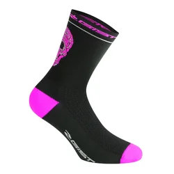 CHAUSSETTES / SOCQUETTES ETE GIST CRANE NOIR-ROSE FLUO 40/43 - HAUTEUR 18CM (PAIRE) -5860