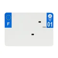 PLASTIC STRIP FOR PVC LICENSE PLATE WITH BUSINESS NAME (MOTORBIKE FORMAT 210X145)-DEPT 01/EUROPE (SOLD PER UNIT)