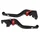 LEVIER DE FREIN/EMBRAYAGE MOTO REGLABLE/RETRACTABLE POUR YAMAHA 700 MT-07 2014>2018 NOIR ANODISE CNC (PAIRE) -AVOC