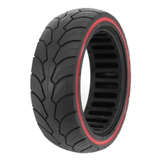 PNEU TROTTINETTE  8.5 X 2.50 NOIR LISERET ROUGE - PNEU PLEIN (POUR DUALTRON ET AUTRES)
