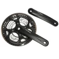 PEDALIER VTT SUNRACE 7/8V. M3 ALU NOIR 170mm 48-38-28 AVEC PARE CHAINE FUME - BOITIER 122mm